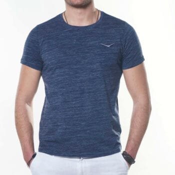 470-418 T-shirt melange chest pocket